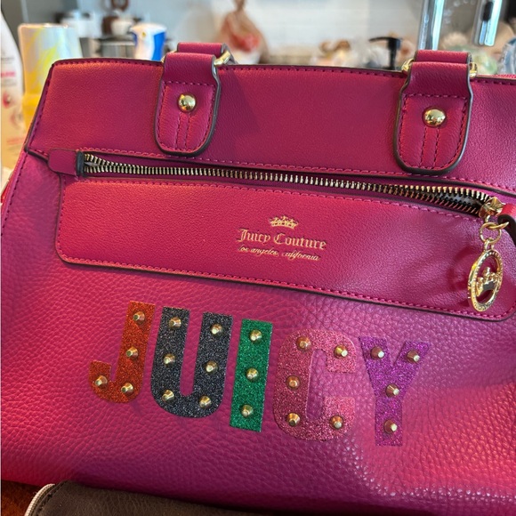 Juicy Couture Fuchsia and Multicolor Satchel 3/$25 - Picture 1 of 5